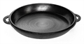 Казан с крышкой сковородкой 16 л (плоское дно) чугунный узбекский DavrMetall казан16(плоск)+крыш(сков)16л